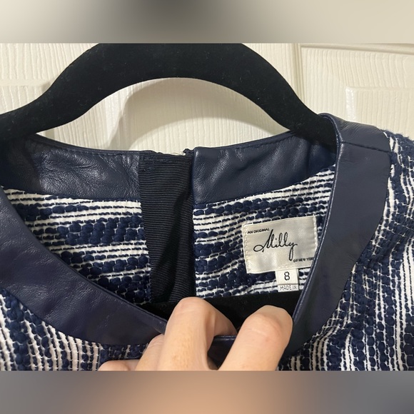 Milly Navy and White Dress Size 8 - Picture 3 of 5
